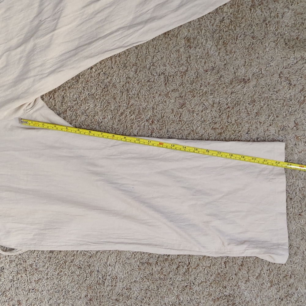 Emery Rose Cotton Cream Jumpsuit - Women's Size XL Lightweight Short Sleeve - Picture 14 of 14